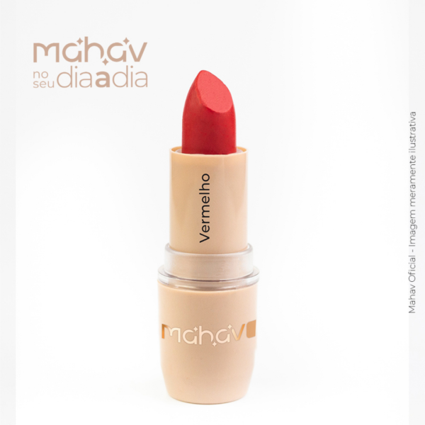 Batom Cremoso Mahav Vermelho
