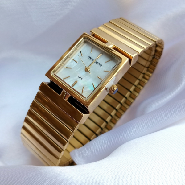Relógio de Pulso Mondaine Caixa Metal Pulseira Aço - Imagem 3