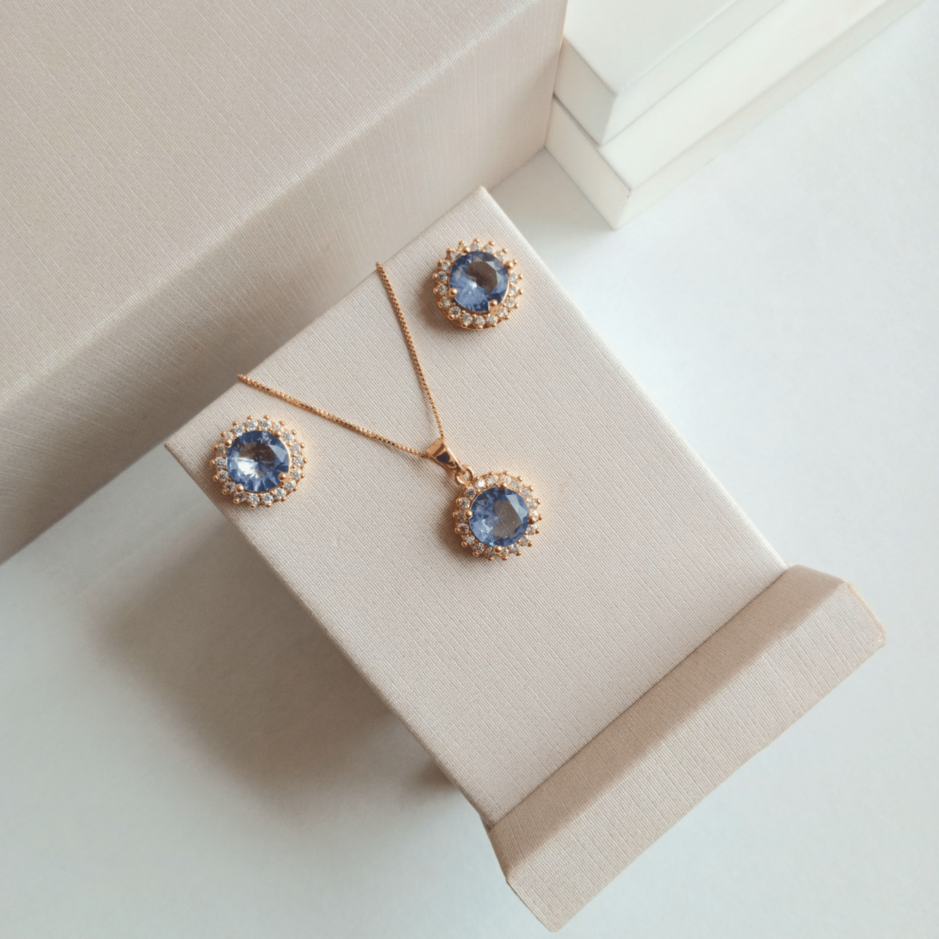 Conjunto Brinco + Colar Pedra Elegante | Sempre Linda Boutique