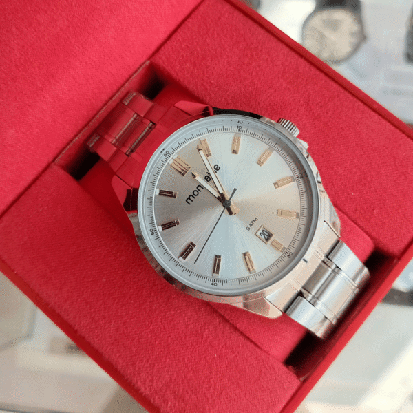 Relógio de Pulso Feminino Mondaine CX de Metal e Pulseira de Aço | Sempre Linda Boutique - Imagem 3