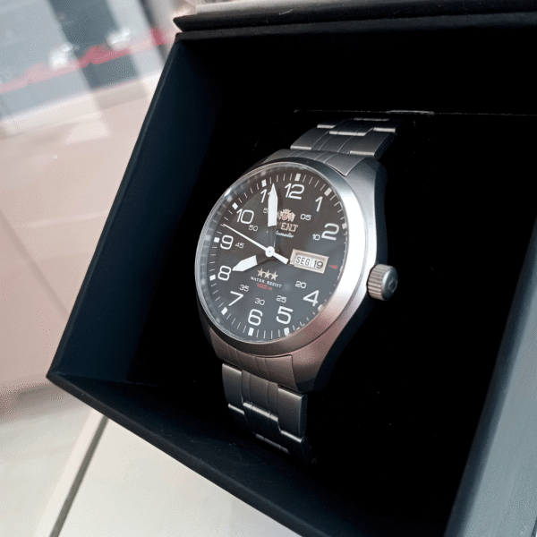 Relógio de Pulso Masculino Orient Quartz Mecânico Automático CX Aço Inox Prata - Imagem 2