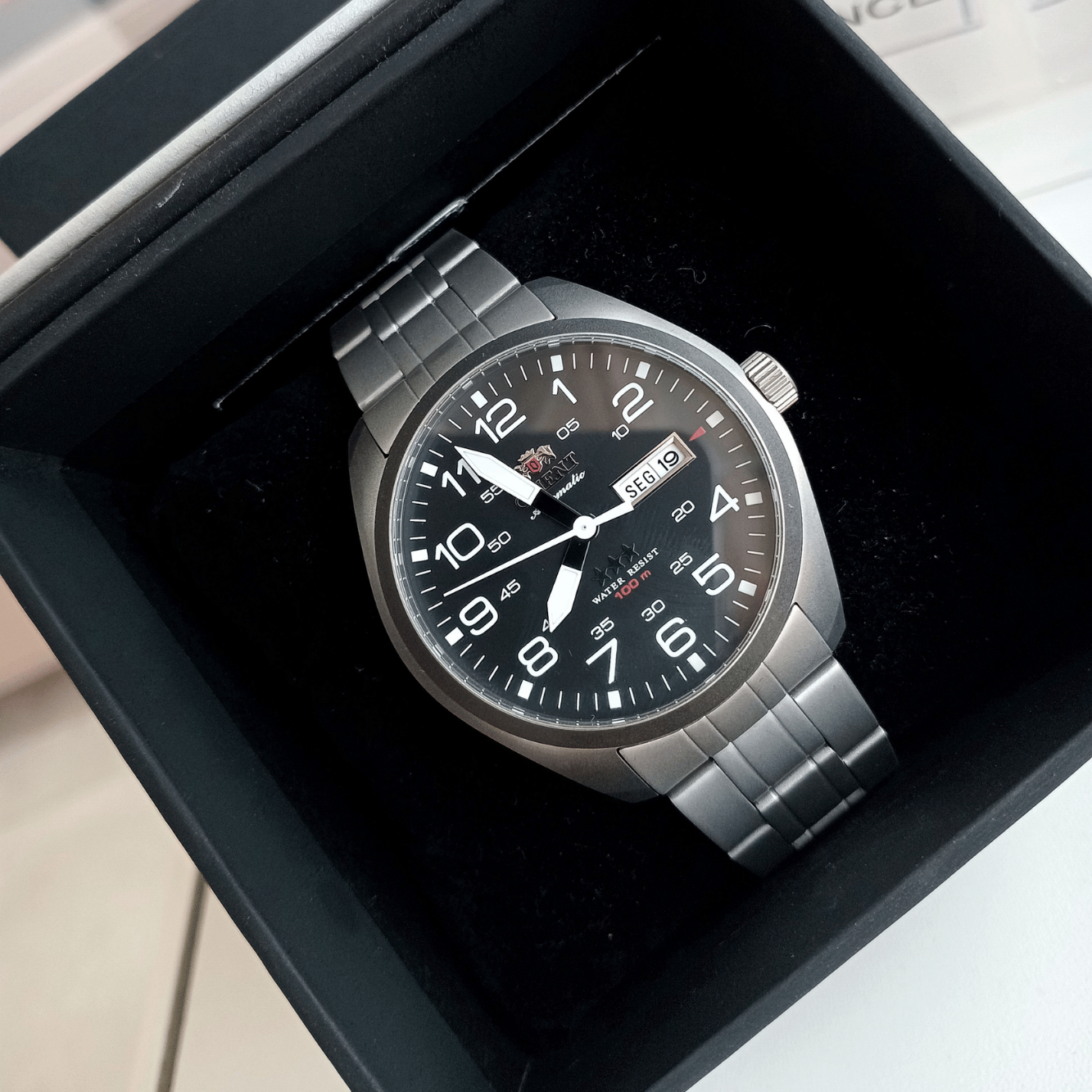 Relógio de Pulso Masculino Orient Quartz Mecânico Automático CX Aço Inox Prata