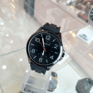 Relógio de Pulso Masculino Lince Quartz Analógico CX Metal e Pulseira de Borracha | Sempre Linda Boutique