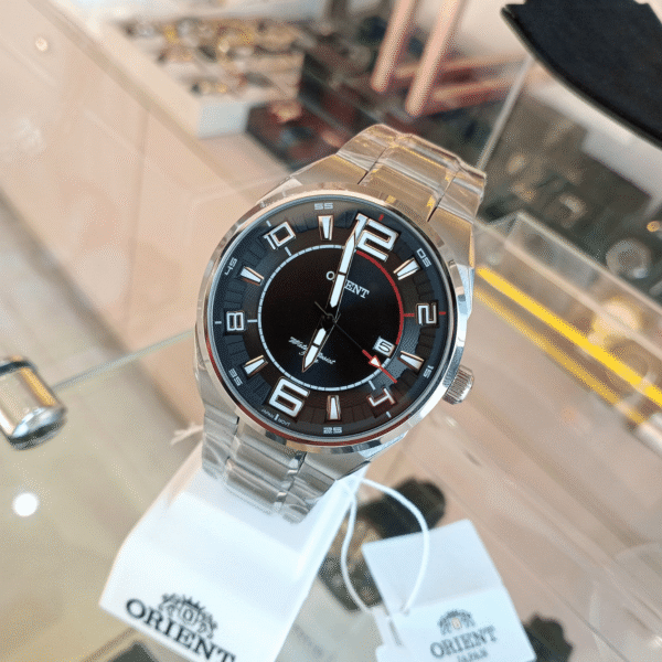 Relógio de Pulso Masculino Orient Quartz Analógico CX e Pulseira Aço Inox Prata | Sempre Linda Boutique - Imagem 3