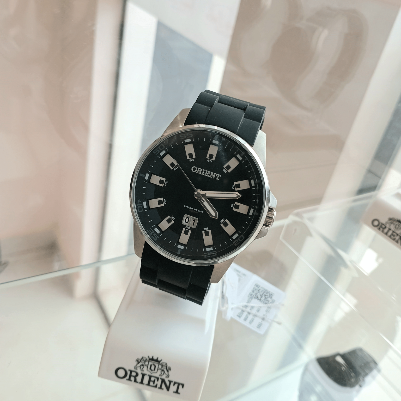 Relógio de Pulso Masculino Orient Quartz Analógico CX Aço Inox e Pulseira de Borracha | Sempre Linda Boutique