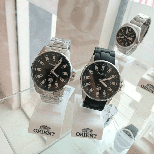 Relógio de Pulso Masculino Orient Quartz Analógico CX Aço Inox e Pulseira de Borracha | Sempre Linda Boutique - Imagem 4