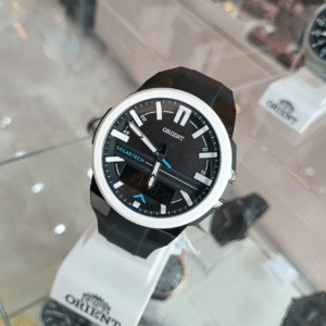 Relógio de Pulso Masculino Orient Quartz Analógico/Digital Solar CX Aço Inox e Pulseira de Borracha | Sempre Linda Boutique