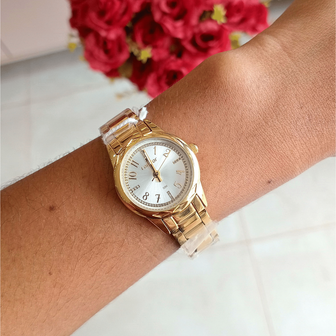 Relógio Condor Analógico – Caixa em Metal e Pulseira Dourada | Sempre Linda Boutique