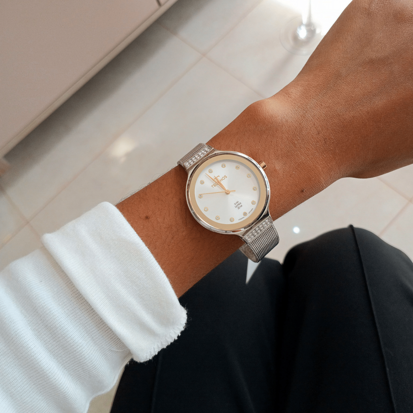 Relógio Analógico – Caixa em Metal e Pulseira em Aço Prata | Sempre Linda Boutique
