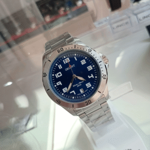 Relógio de Pulso Masculino Orient Quartz Analógico Caixa e Pulseira em Aço Inox Prata | Sempre Linda Boutique