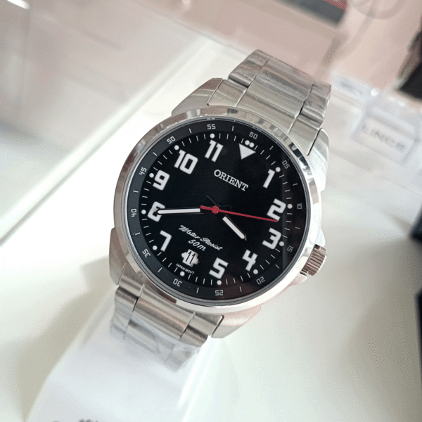 Relógio de Pulso Masculino Orient Quartz Analógico CX e Pulseira Aço Inox Prata | Sempre Linda Boutique - Imagem 3