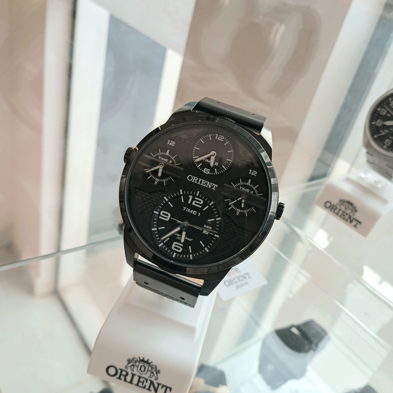 Relógio de Pulso Masculino Orient Quartz Analógico – Caixa e Pulseira em Aço Inox Preto | Sempre Linda Boutique
