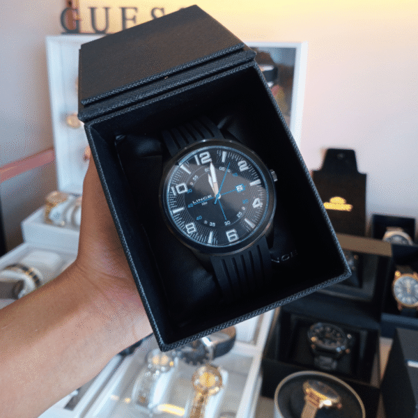Relógio de Pulso Masculino Lince Quartz Analógico – Caixa em Aço Inox e Pulseira de Borracha | Sempre Linda Boutique - Imagem 3