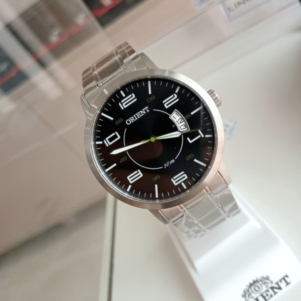 Relógio de Pulso Masculino Orient Quartz Analógico – Caixa e Pulseira em Aço Inox Prata | Sempre Linda Boutique - Imagem 3