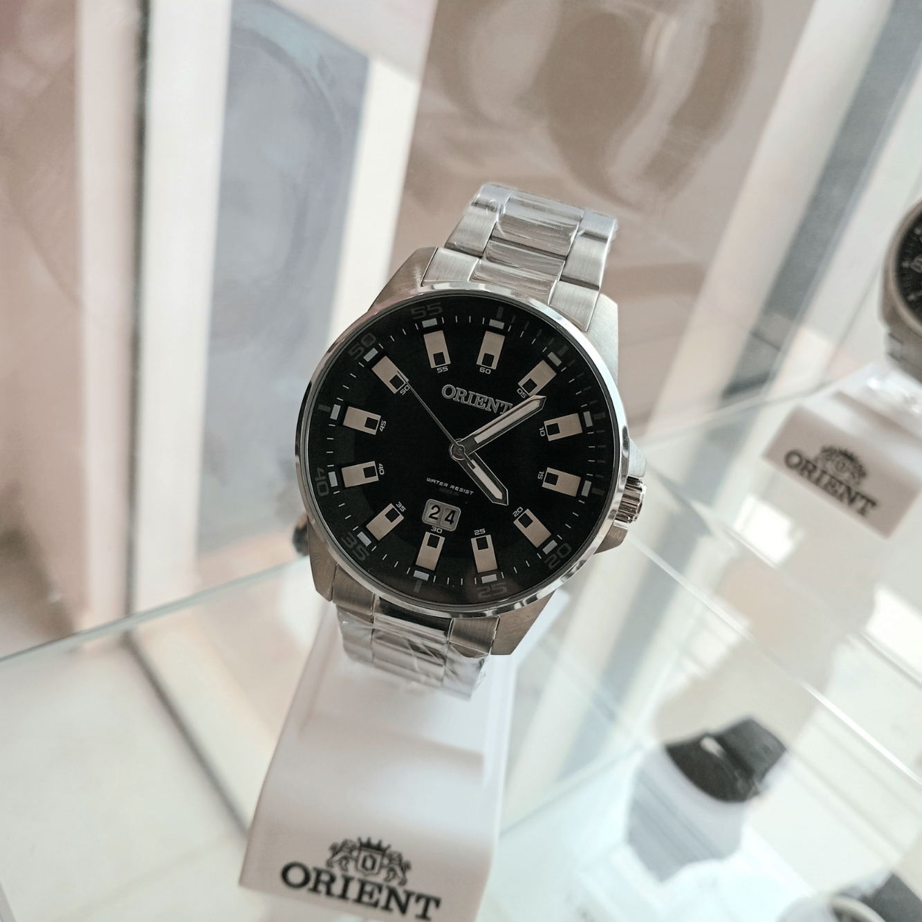 Relógio de Pulso Masculino Orient Quartz Analógico – Caixa e Pulseira em Aço Inox Prata | Sempre Linda Boutique
