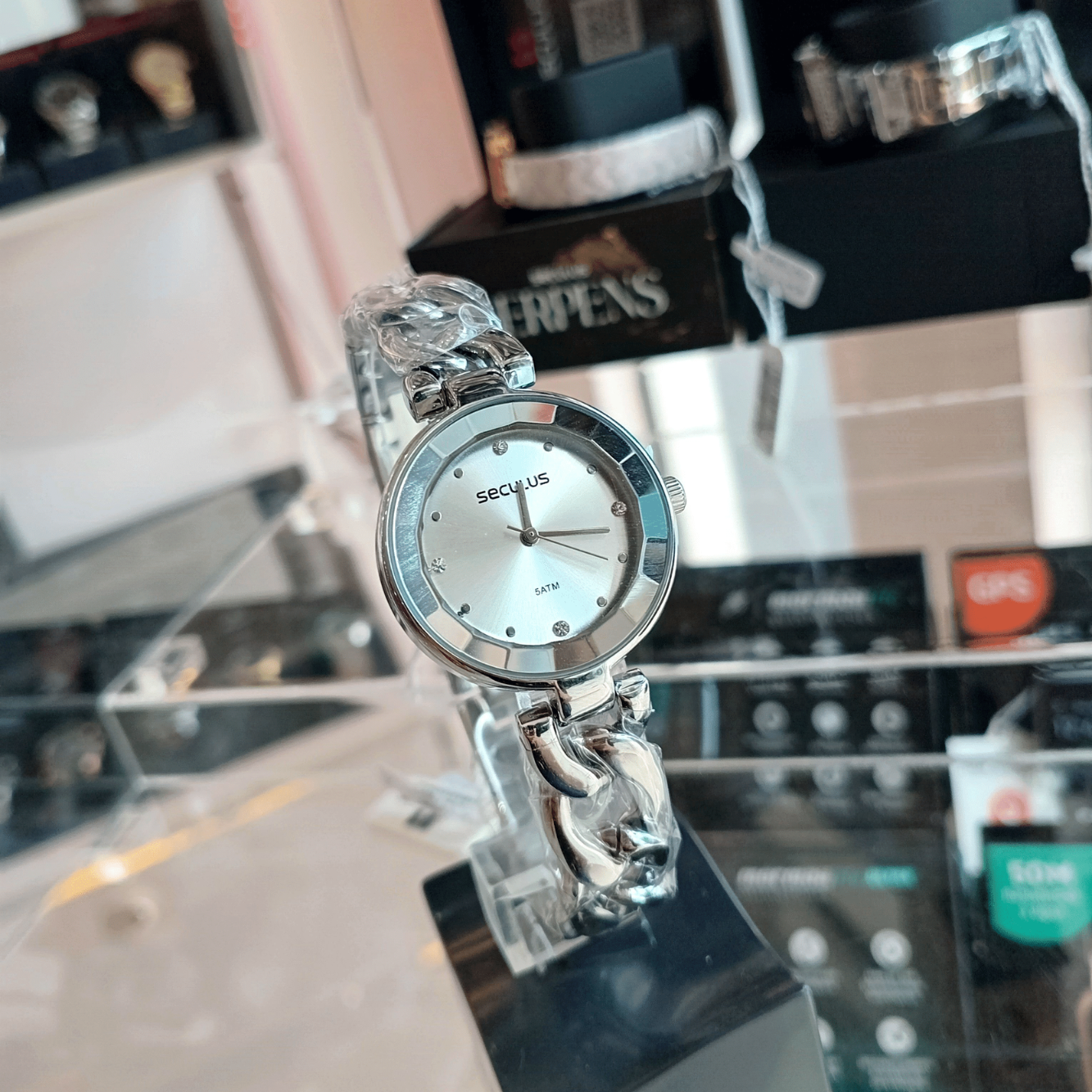 Relógio de Pulso Feminino Séculus – Caixa de Metal e Pulseira em Aço | Sempre Linda Boutique