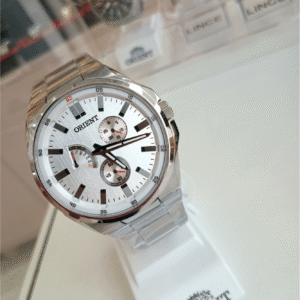 Relógio de Pulso Masculino Orient Quartz Analógico CX e Pulseira Aço Inox Prata